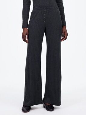 Madewell x LESET Pointelle Pant Size Medium - Grey Melange